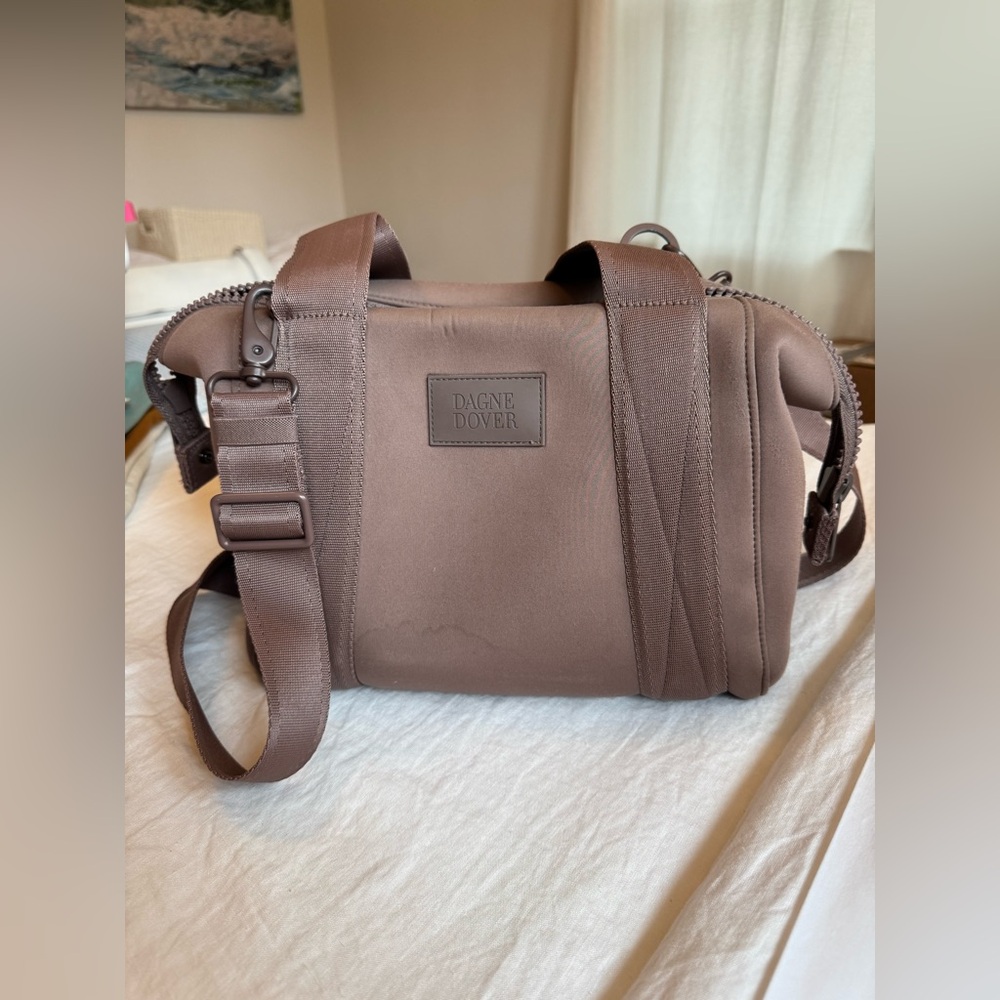 Dagne Dover Landon Neoprene Carryall Bag - "Dune" color - Small